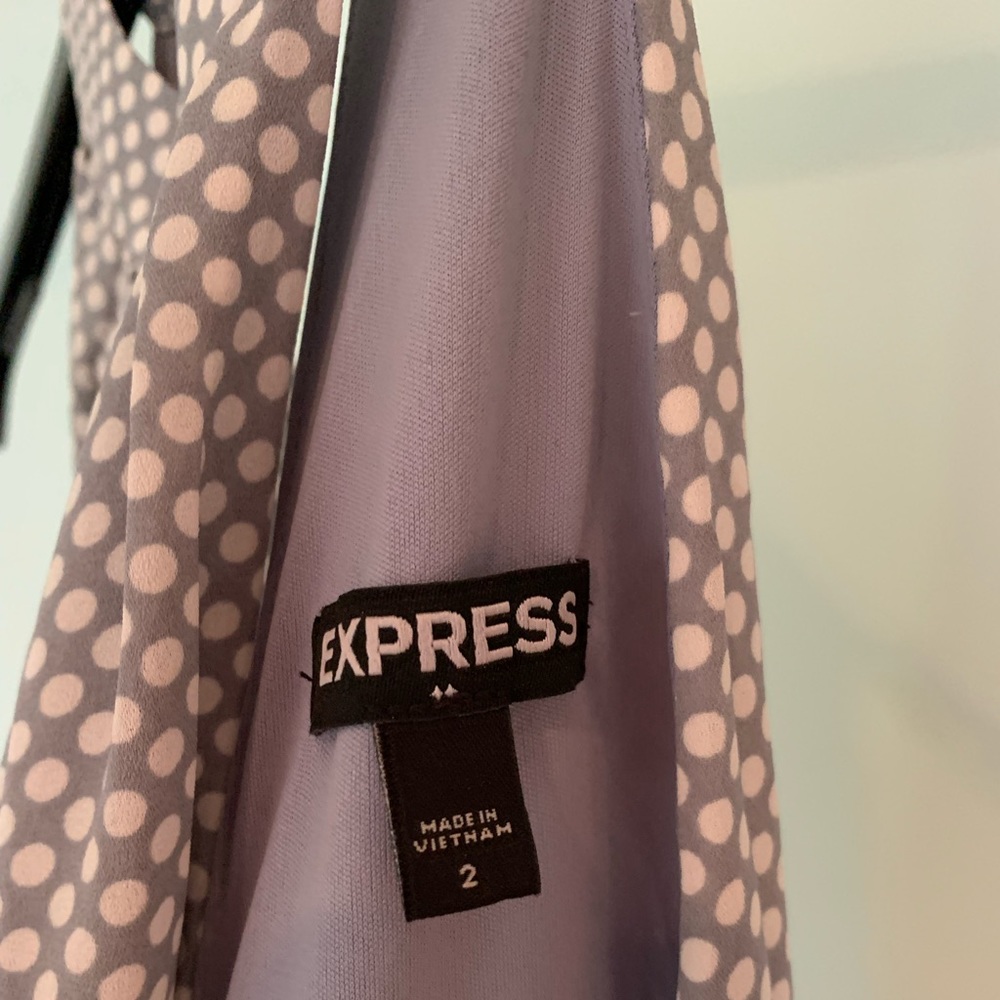 Size 2 lavender polka dot Dress